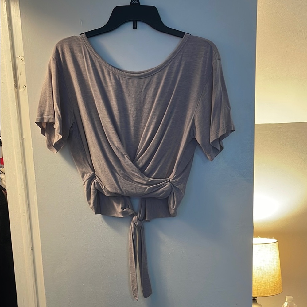 Heavenly by Victoria Light Purple Crop Top with Tie in the back